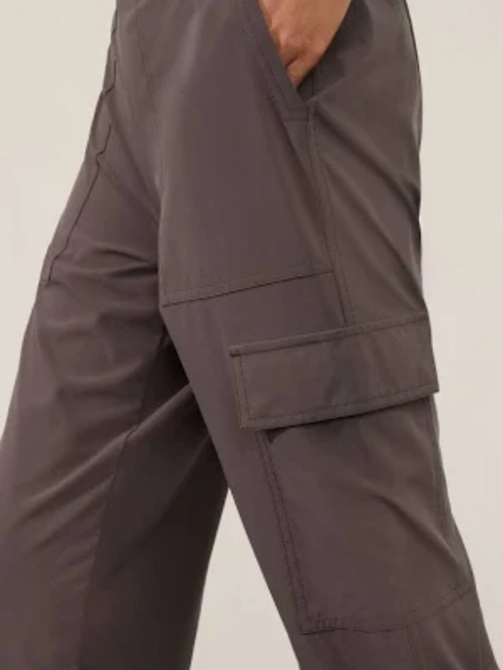 Athleta Brooklyn Height High Rise Wide Leg Cargo Pant, Taupe